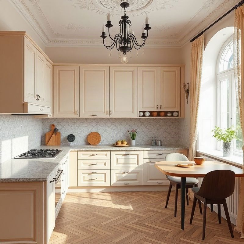 Kitchen and dining area of an apartment for sale